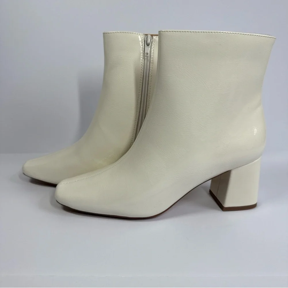 NEW Journee Collection Haylinn White Heeled Boots Size 9 US Tru Comfort Foam - Picture 11 of 12